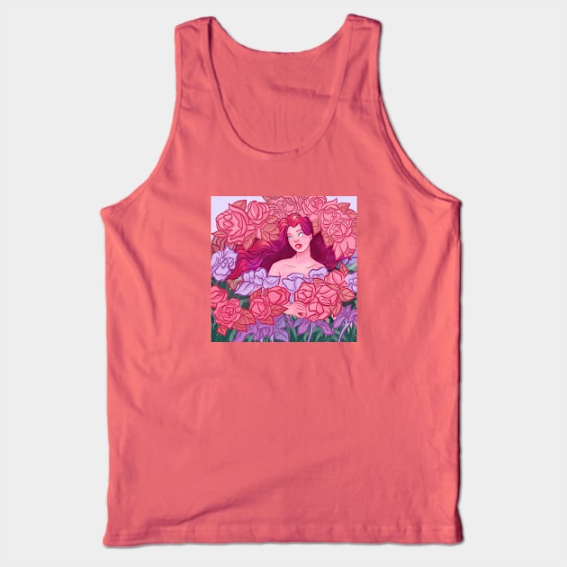 Goddess of Spring Tank Top by rebecaalvarezz